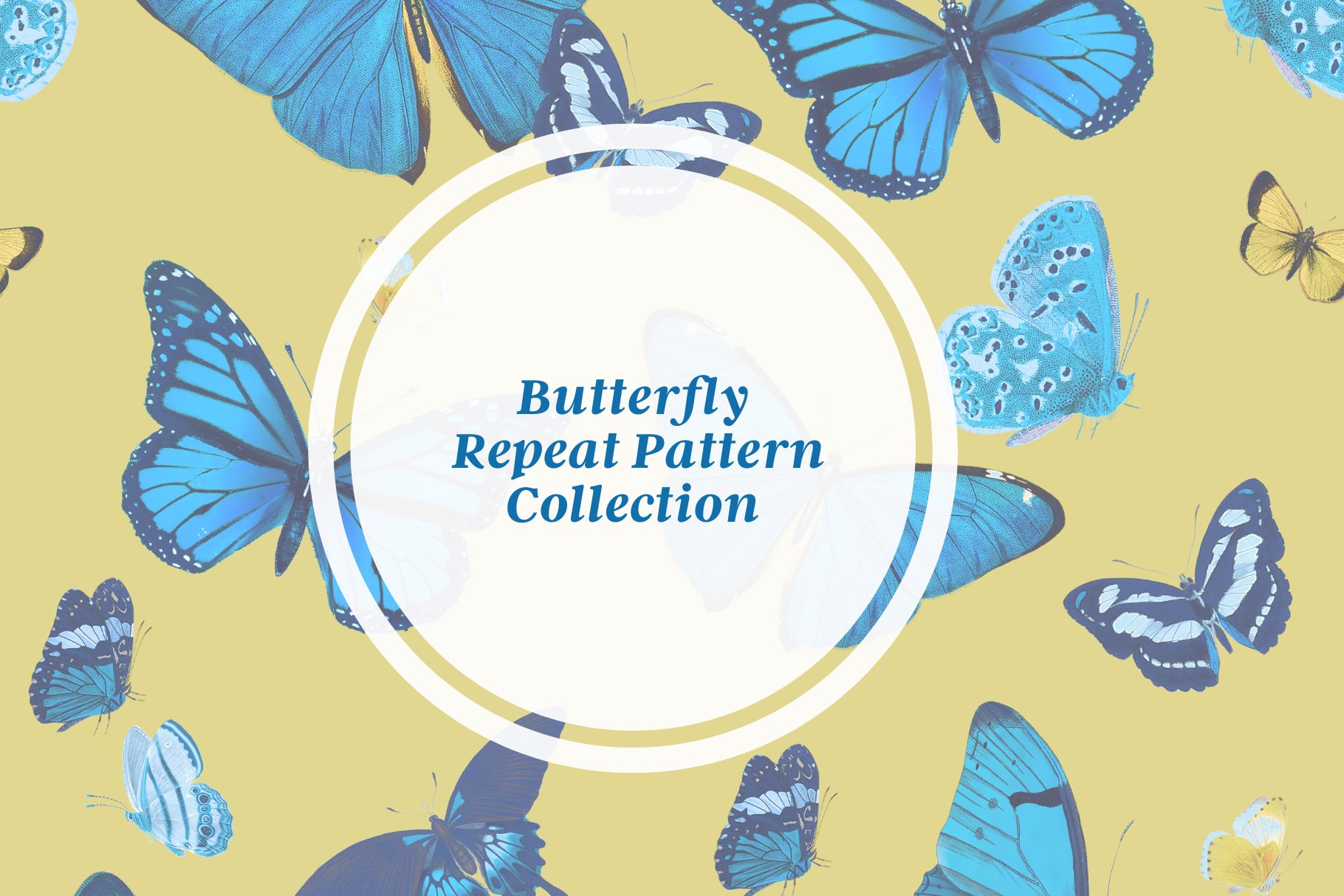 Vintage Butterfly Seamless Patterns cover image.