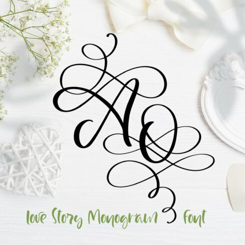 Love Story Monogram Font cover image.