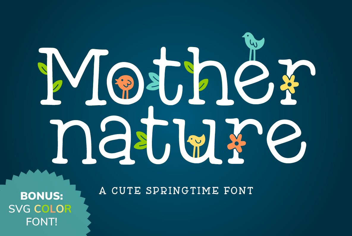 Mother Nature Font cover image.