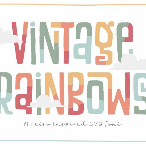Vintage Rainbows Font cover image.