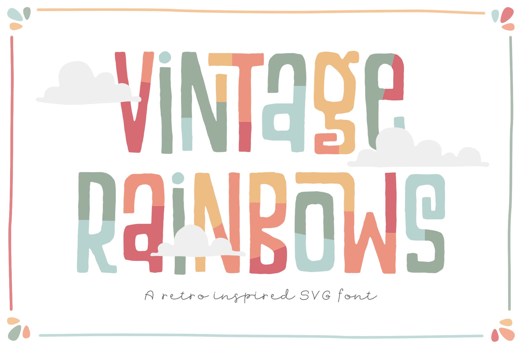 Vintage Rainbows Font cover image.