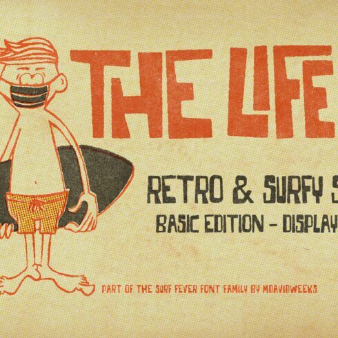 THE LIFE - Retro Surfy Display Font cover image.