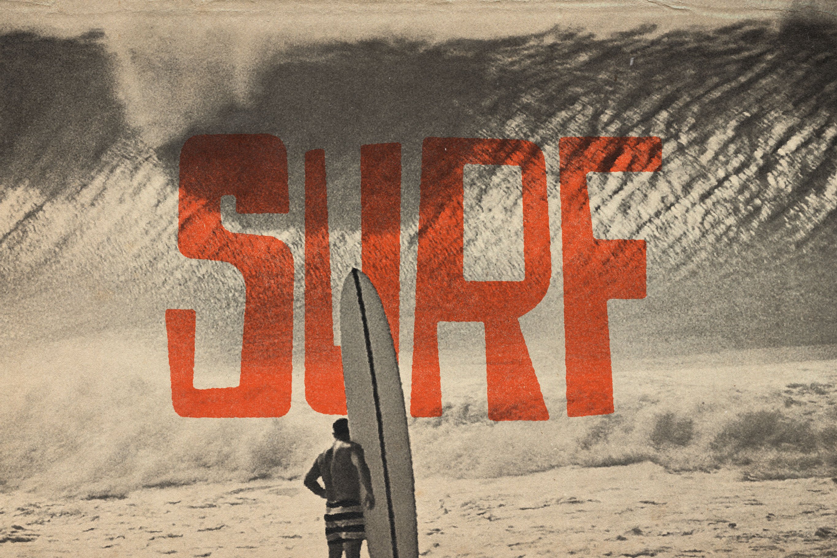 THE LIFE - Retro Surfy Display Font preview image.