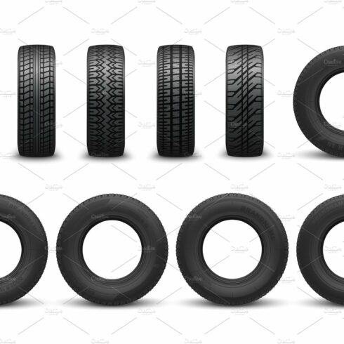 Types of tire with tread patterns cover image.