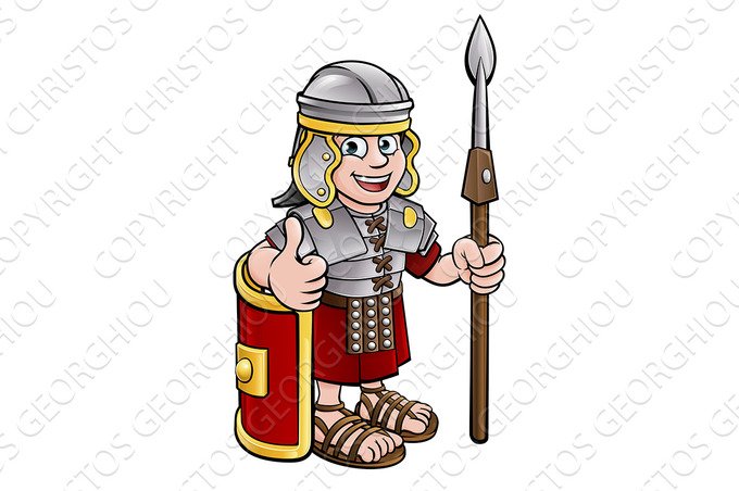 Roman Soldier Cartoon Character cover image.