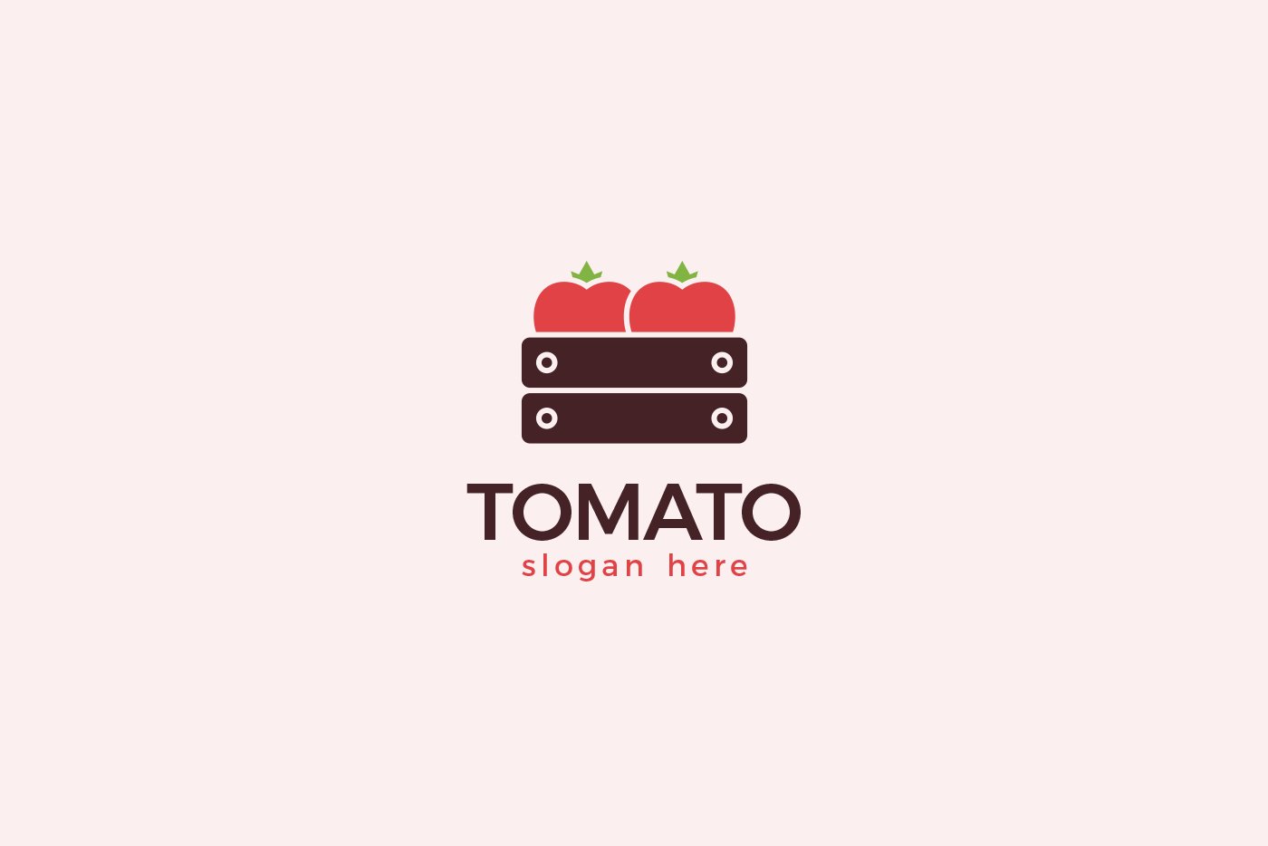 Fresh Tomato Basket Logo Template cover image.