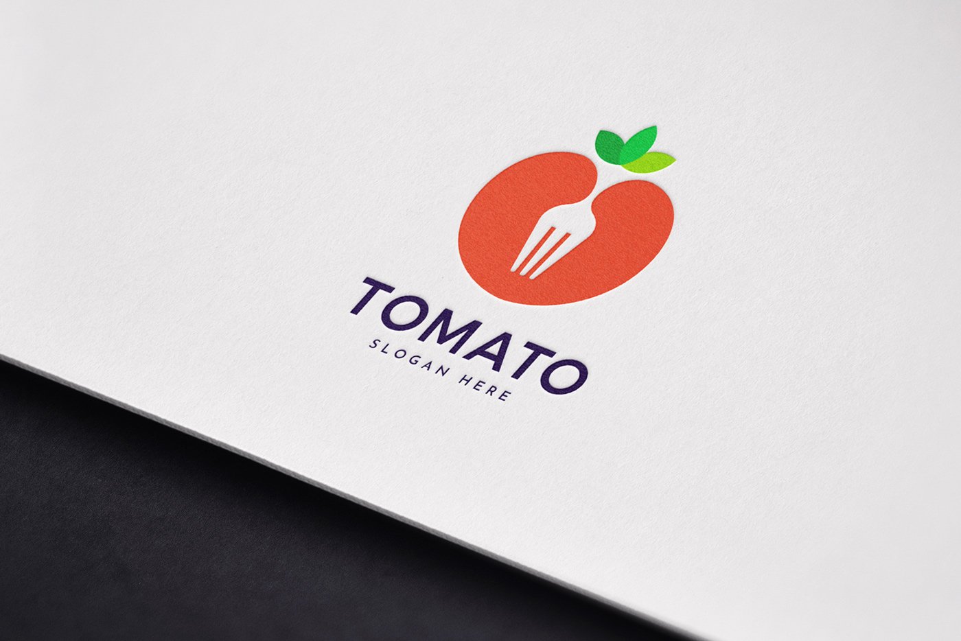 Tomato & Fork Logo Template cover image.