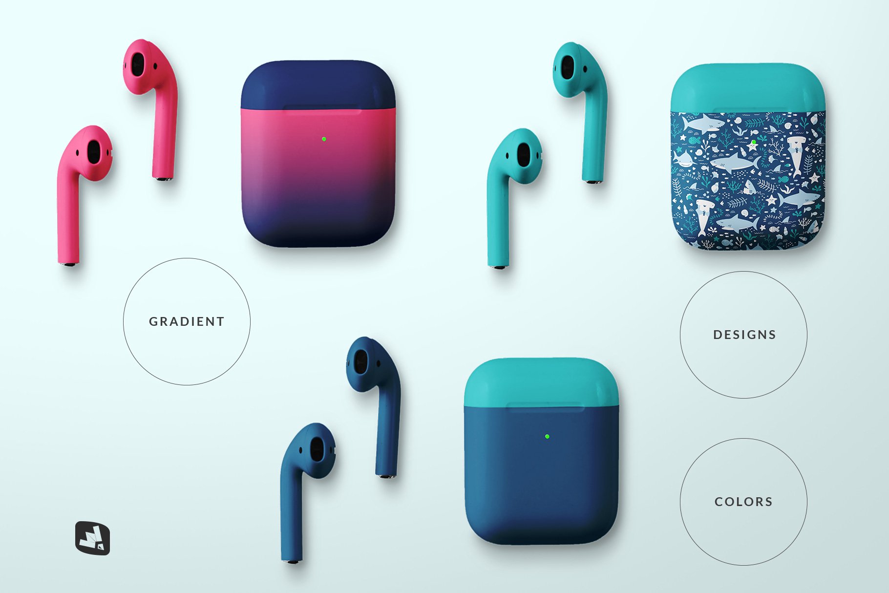 top view airpod case mockup image preview 4 717