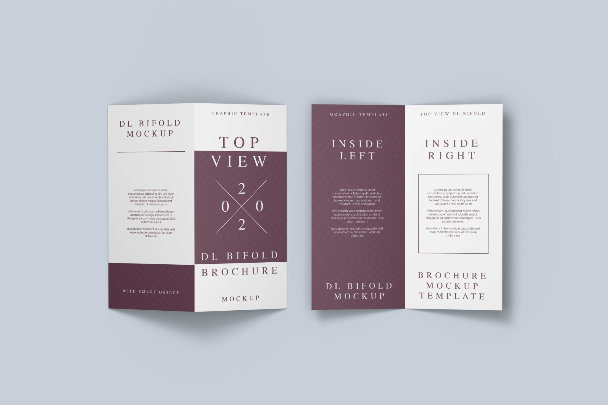 Top View DL Bifold brochure Mockup – MasterBundles