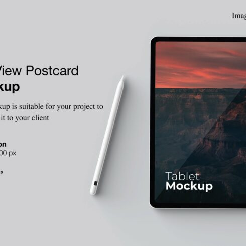 Top View Tablet Mockup cover image.