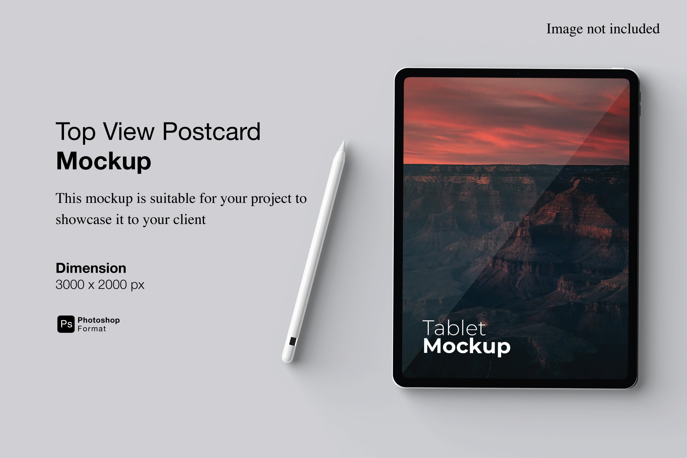 Top View Tablet Mockup cover image.