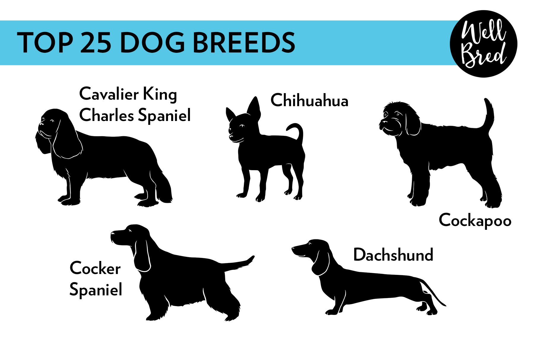 Top 25 Dog Breed Silhouettes preview image.