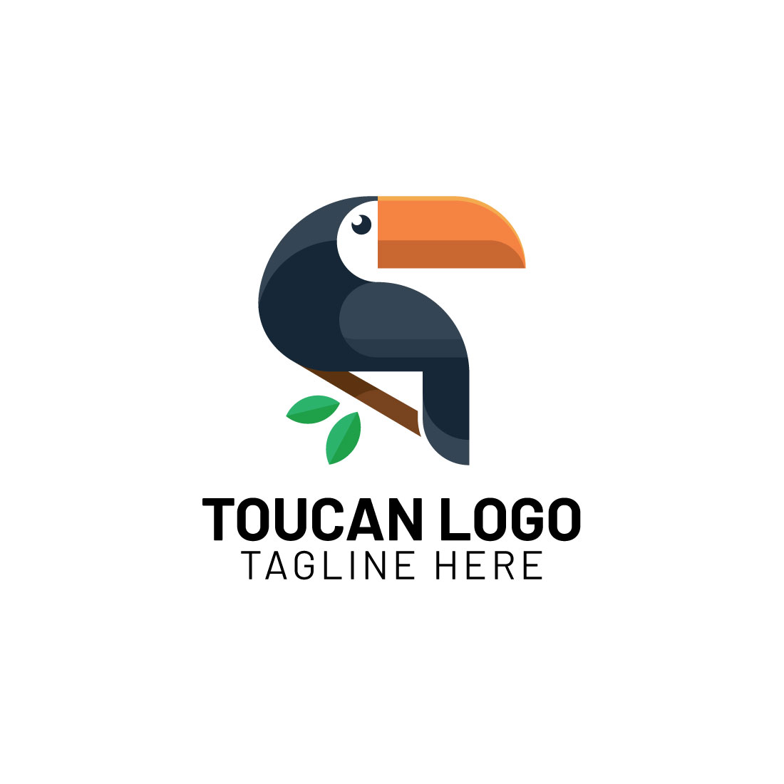 Toucan logo Isolated mascot cartoon vector illustration design preview image.