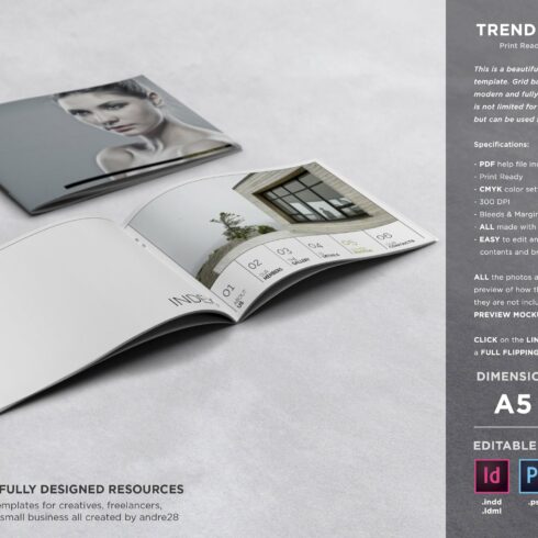 Trend Brochure Template cover image.