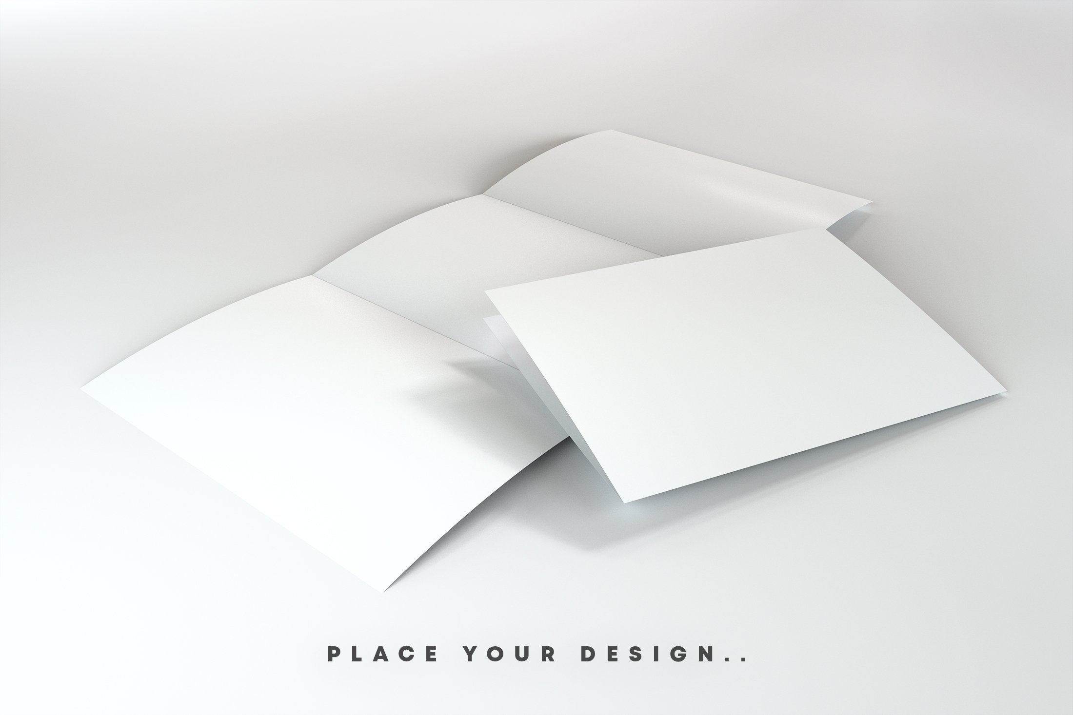 Minimal A4 Tri-Fold Brochure Mockup preview image.