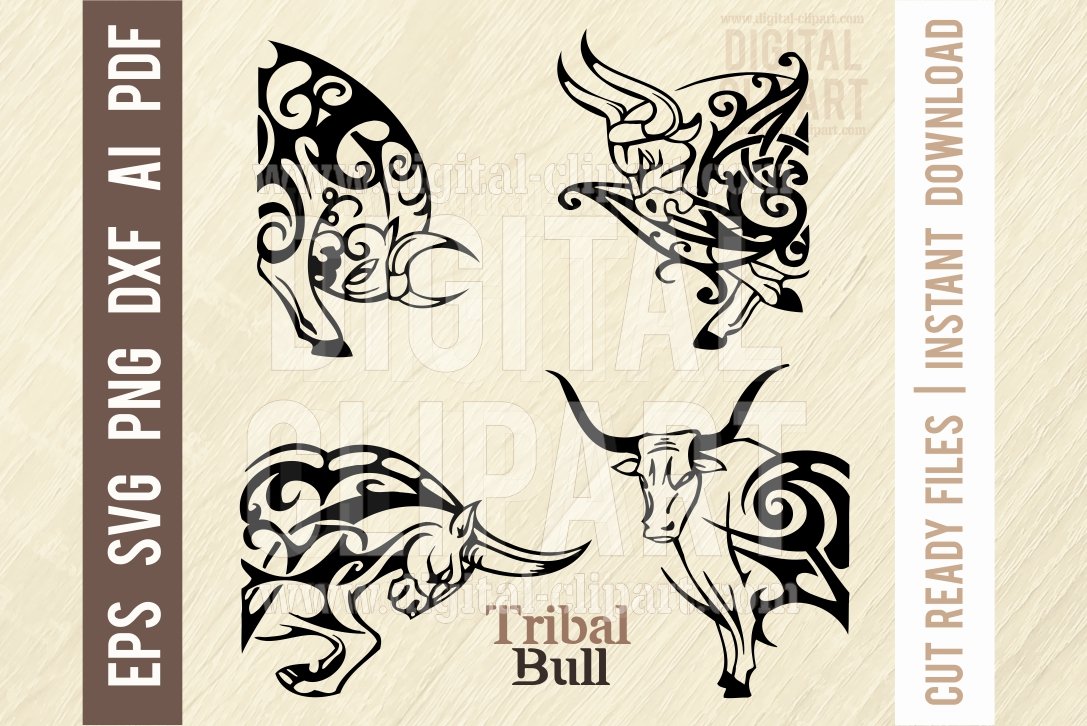 Stylized Tribal Bull Head with Nose Ring Temporary Tattoo Water Resistant  Fake Body Art Set Collection | Michaels