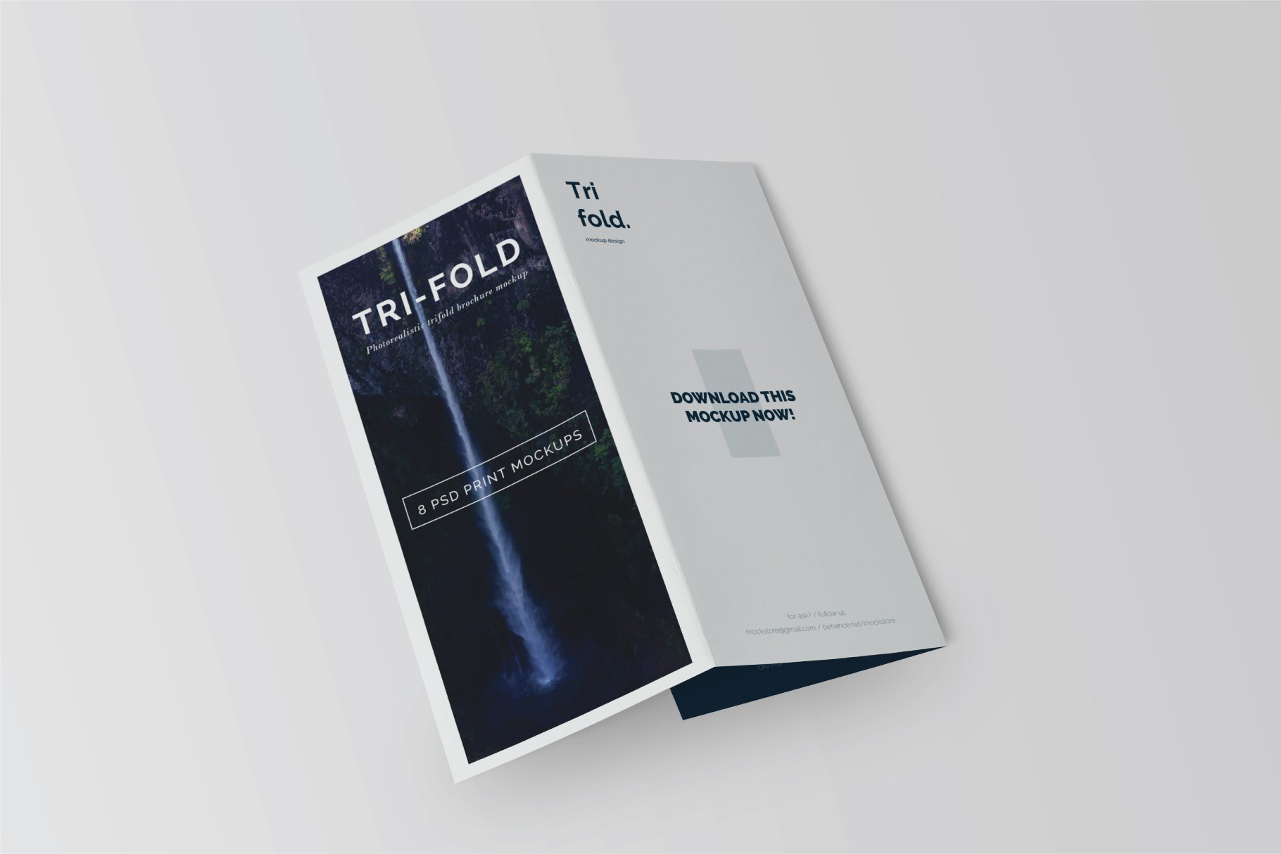 trifold brochure mock up set 3 341