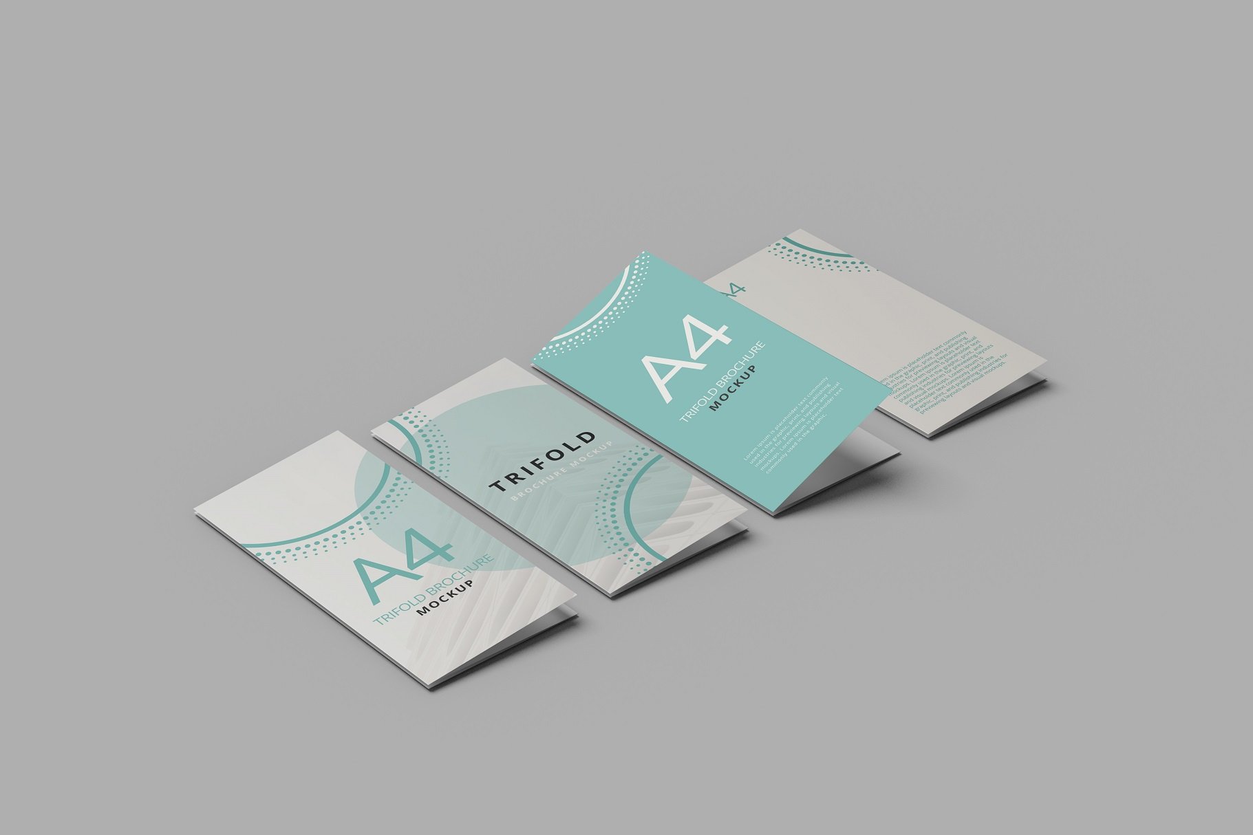 A4 Trifold Brochure Mockup preview image.