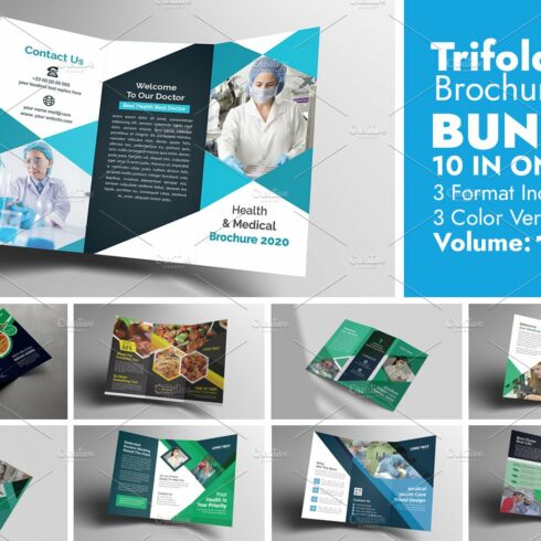 Trifold Brochure Template Bundle cover image.
