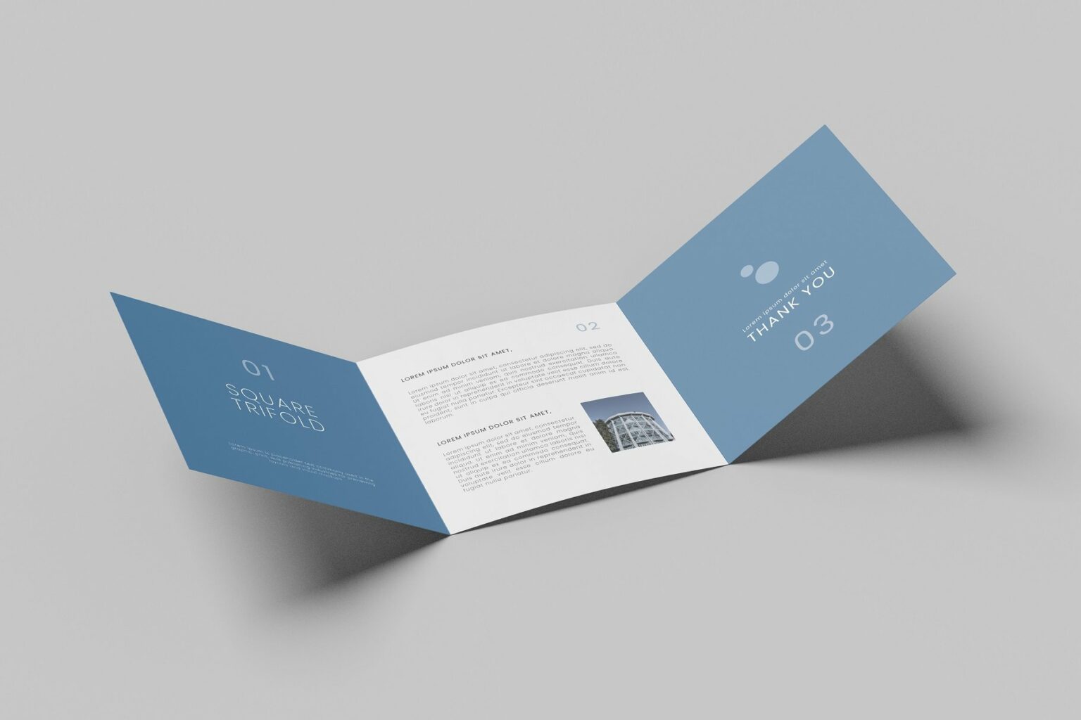 Trifold Square Brochure Mockup – MasterBundles