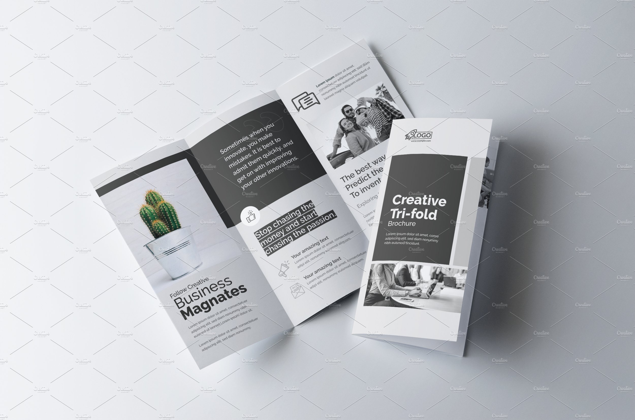 Minimal Trifold Brochure Template cover image.