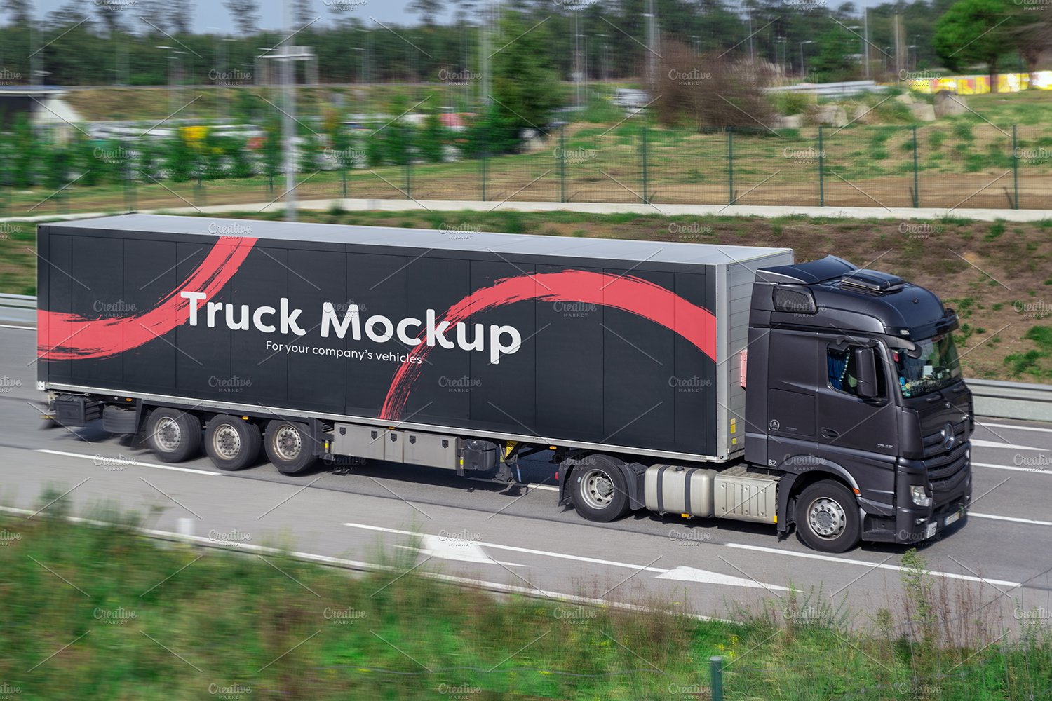 Moving Truck Mockup preview image.