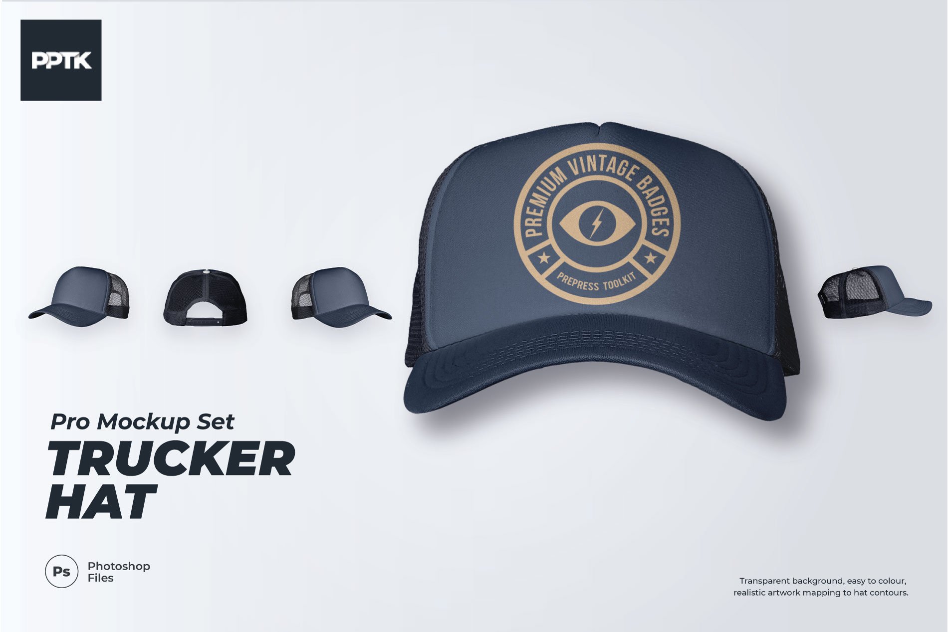 Trucker Hat Mockup cover image.
