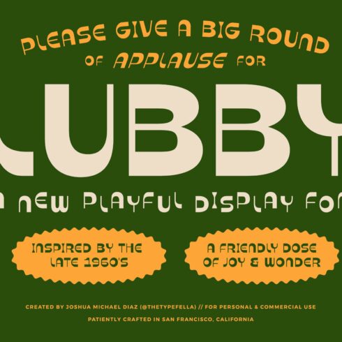 Lubby Display Font cover image.