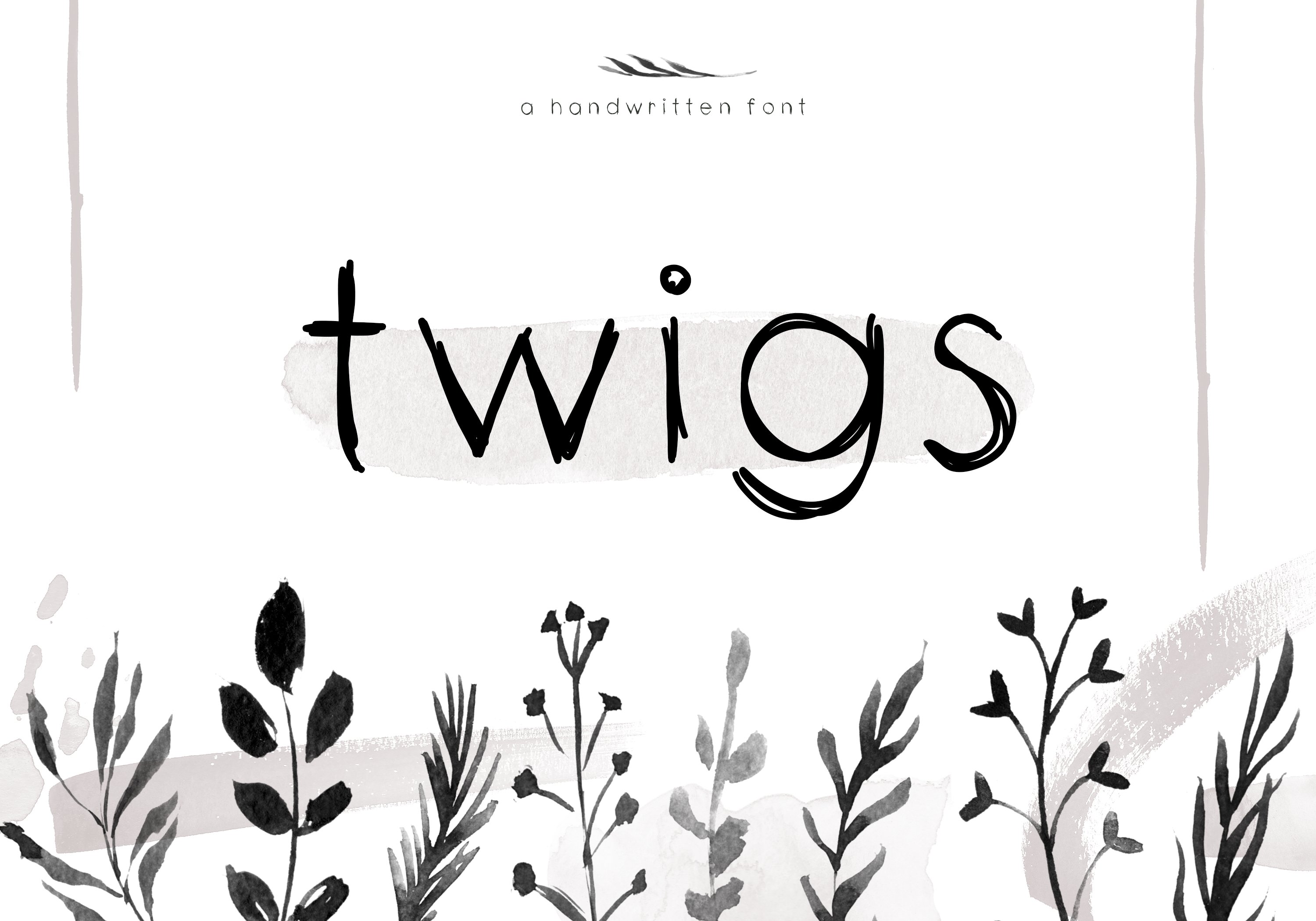 Twigs - A Handwritten Scribble Font cover image.
