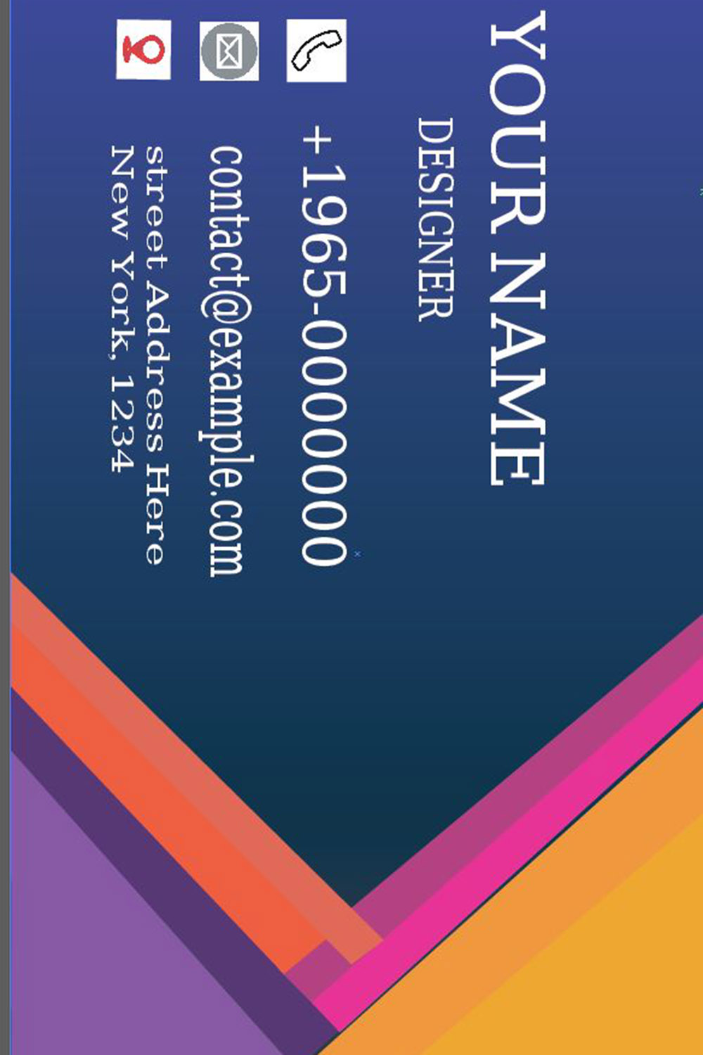 1 page visiting card design pinterest preview image.