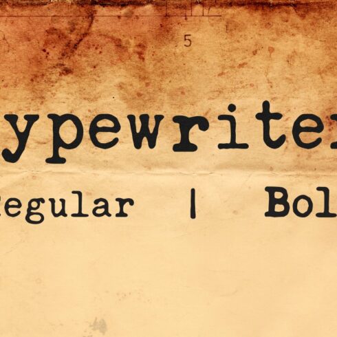 Typewriter Font cover image.