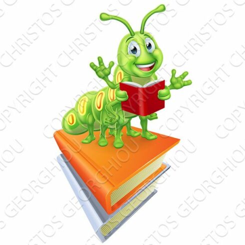 Reading Caterpillar Worm Bookworm on cover image.