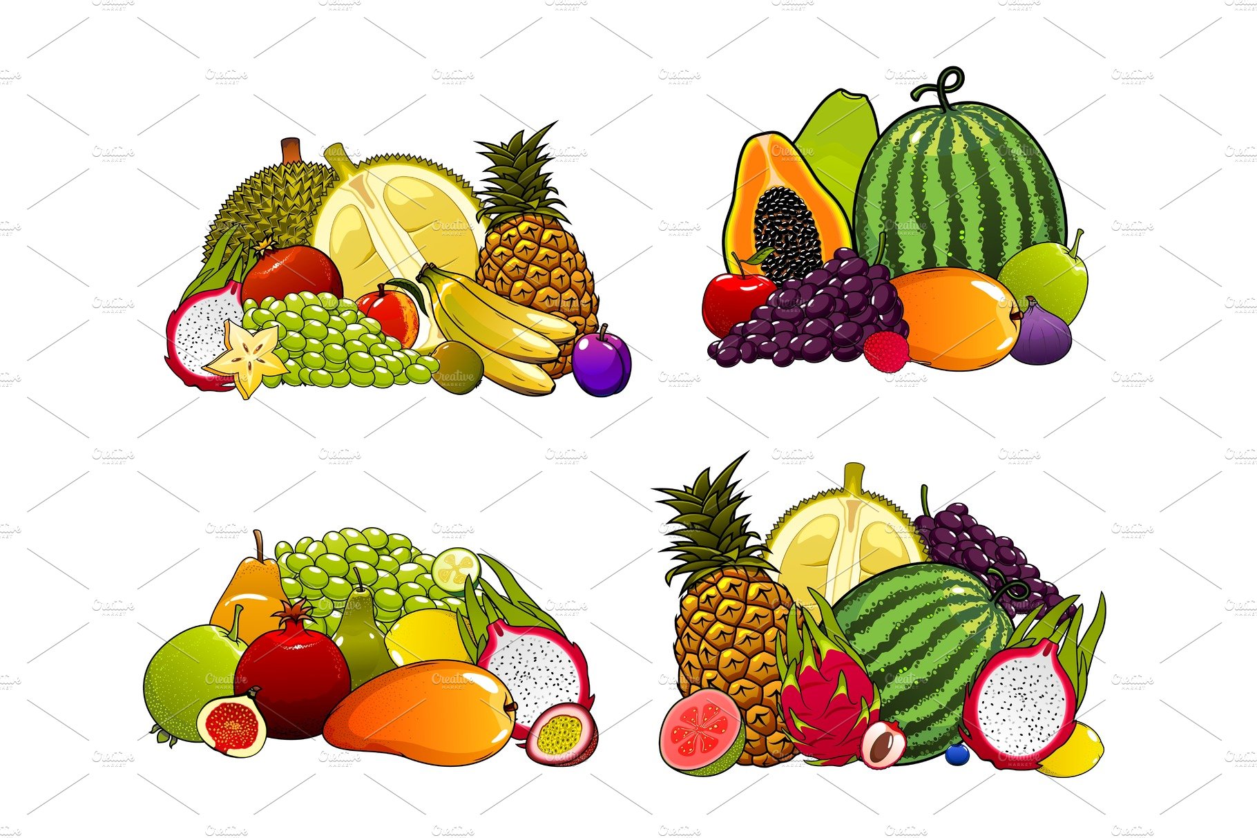 Exotic tropical fruits cover image.