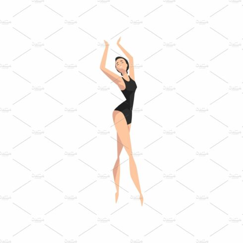 Beautifull slim ballerina dancing cover image.