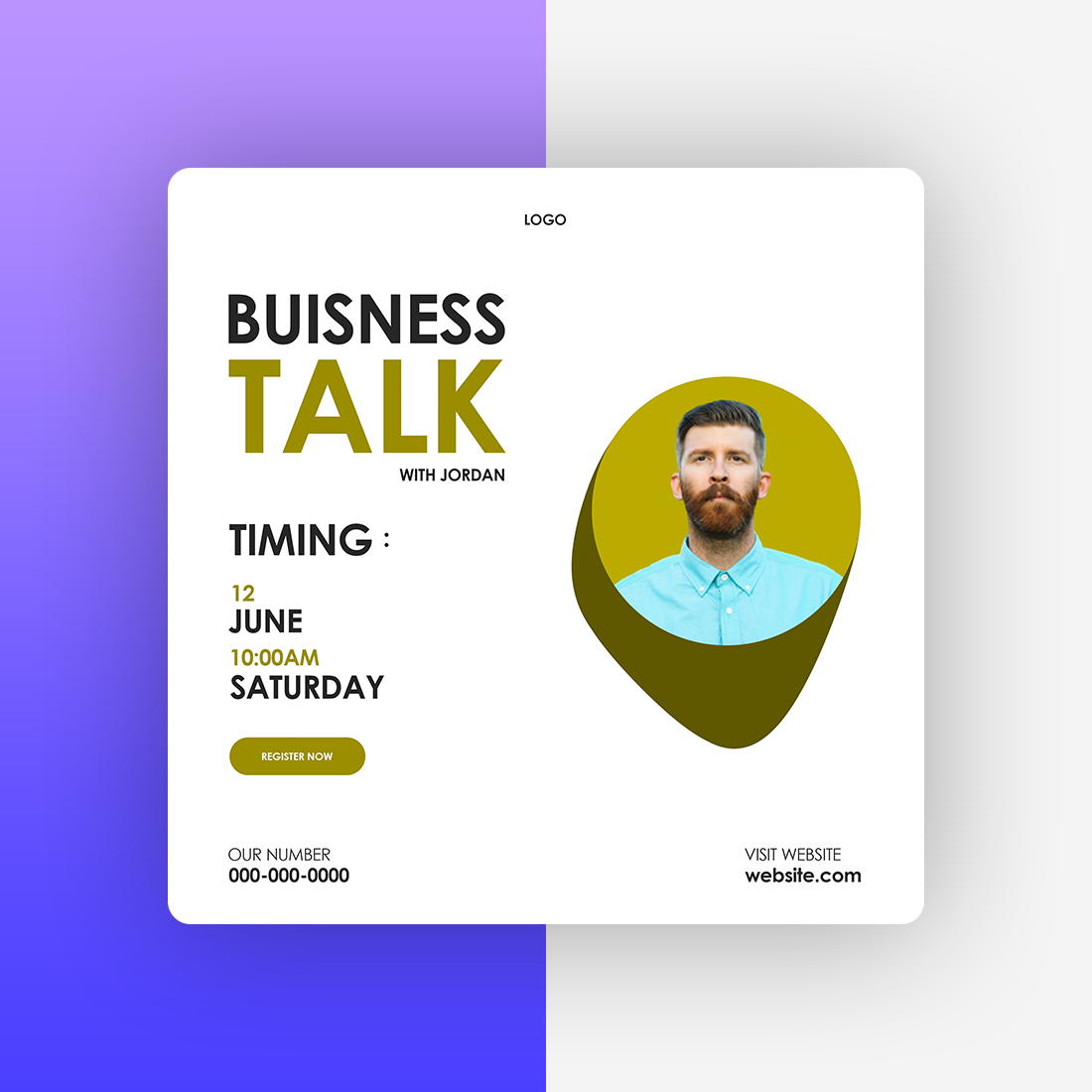 Business Talk Social Media Post Design cover image.