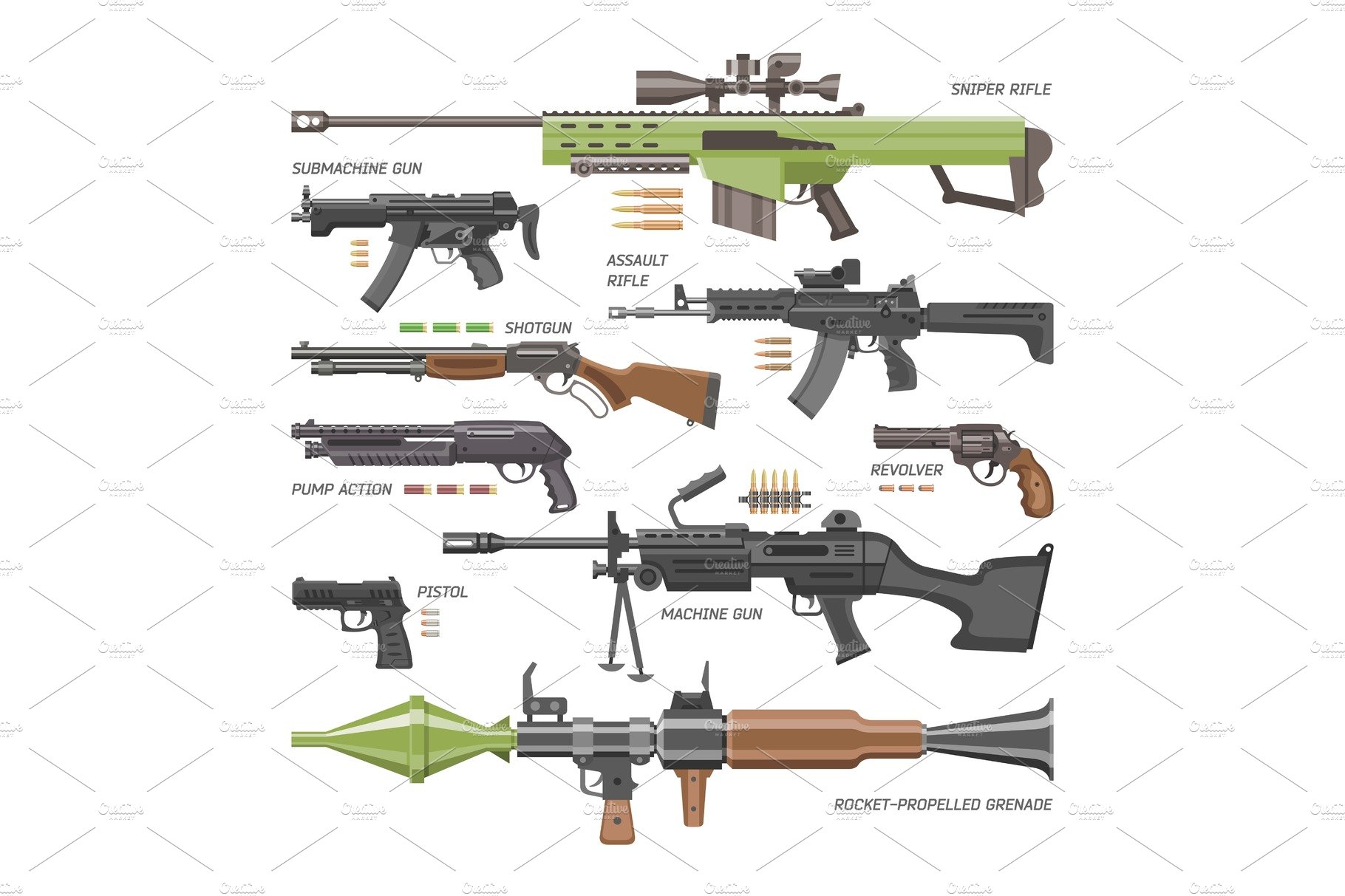 Gun vector military weapon or army cover image.