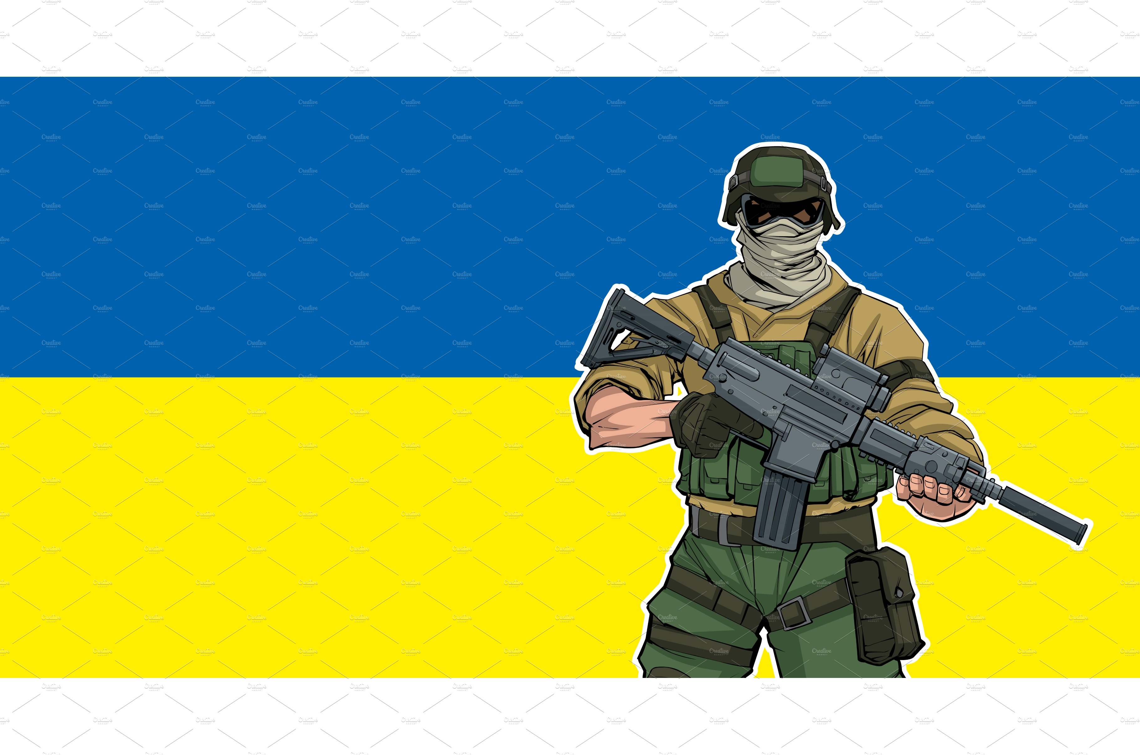 Ukrainian Soldier Background cover image.
