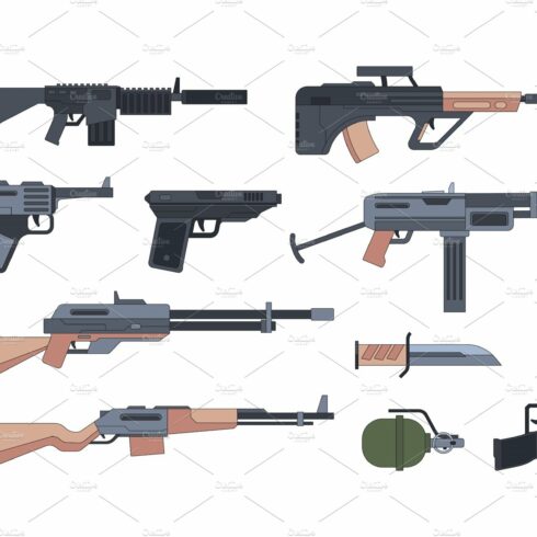Military weapons and munition flat cover image.