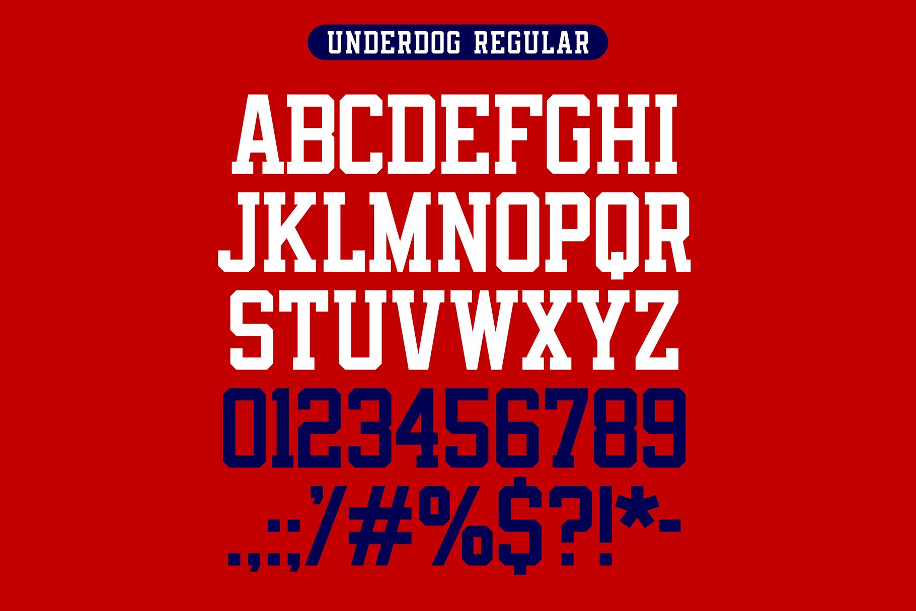 Underdog Typeface preview image.