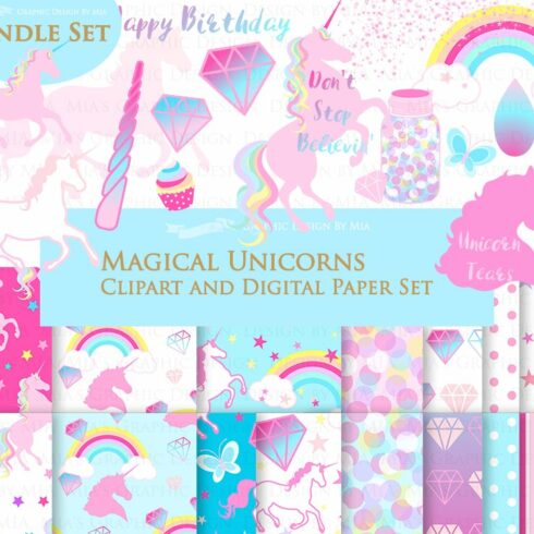 Magical Unicorns, Einhorn, Pink cover image.