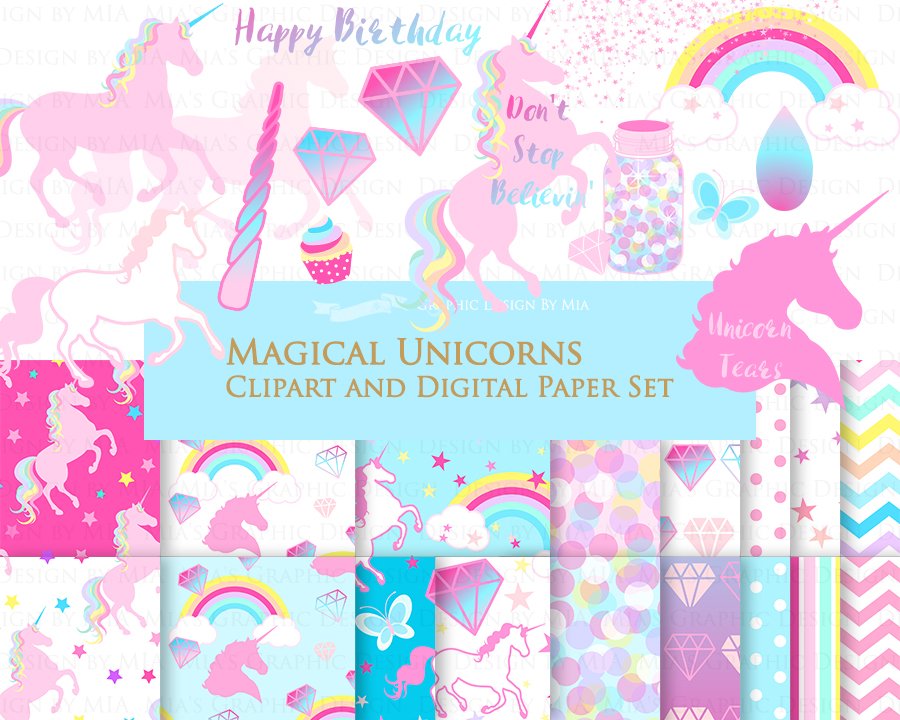 Magical Unicorns, Einhorn, Pink preview image.