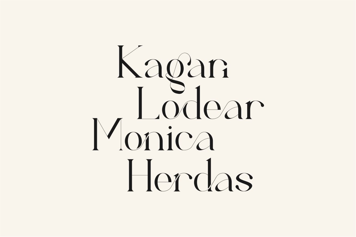 unique serif ligature font9 853