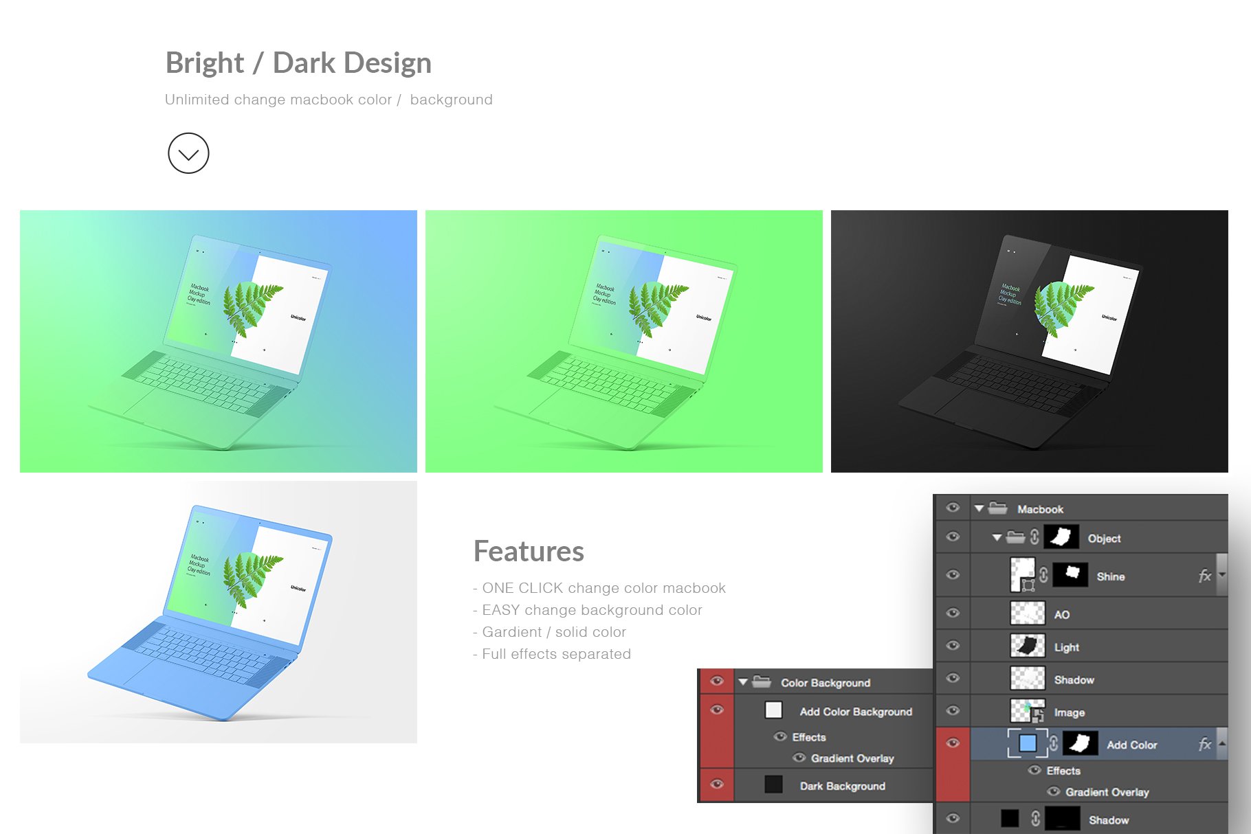 Neon Green Color Changer Logo Overlay for Macbook