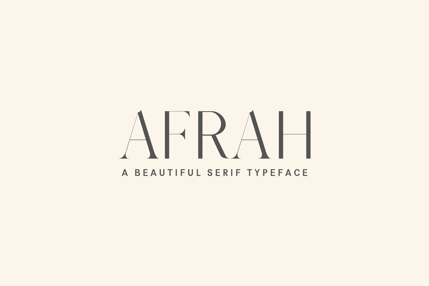 Afrah Serif Font Family Pack preview image.