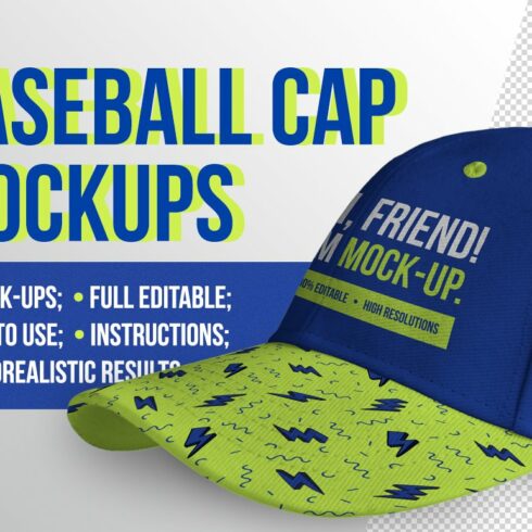 Baseball Cap Mockup cover image.