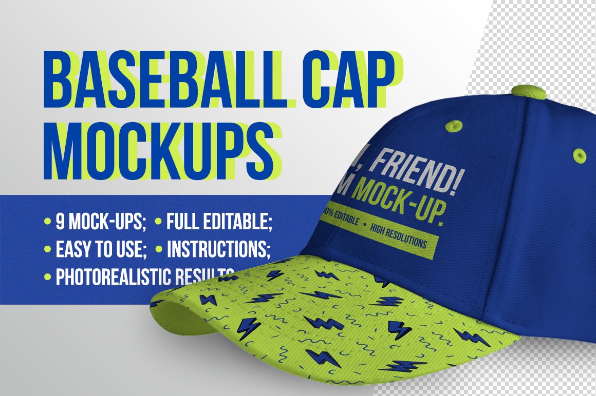 Baseball Cap Mockup cover image.