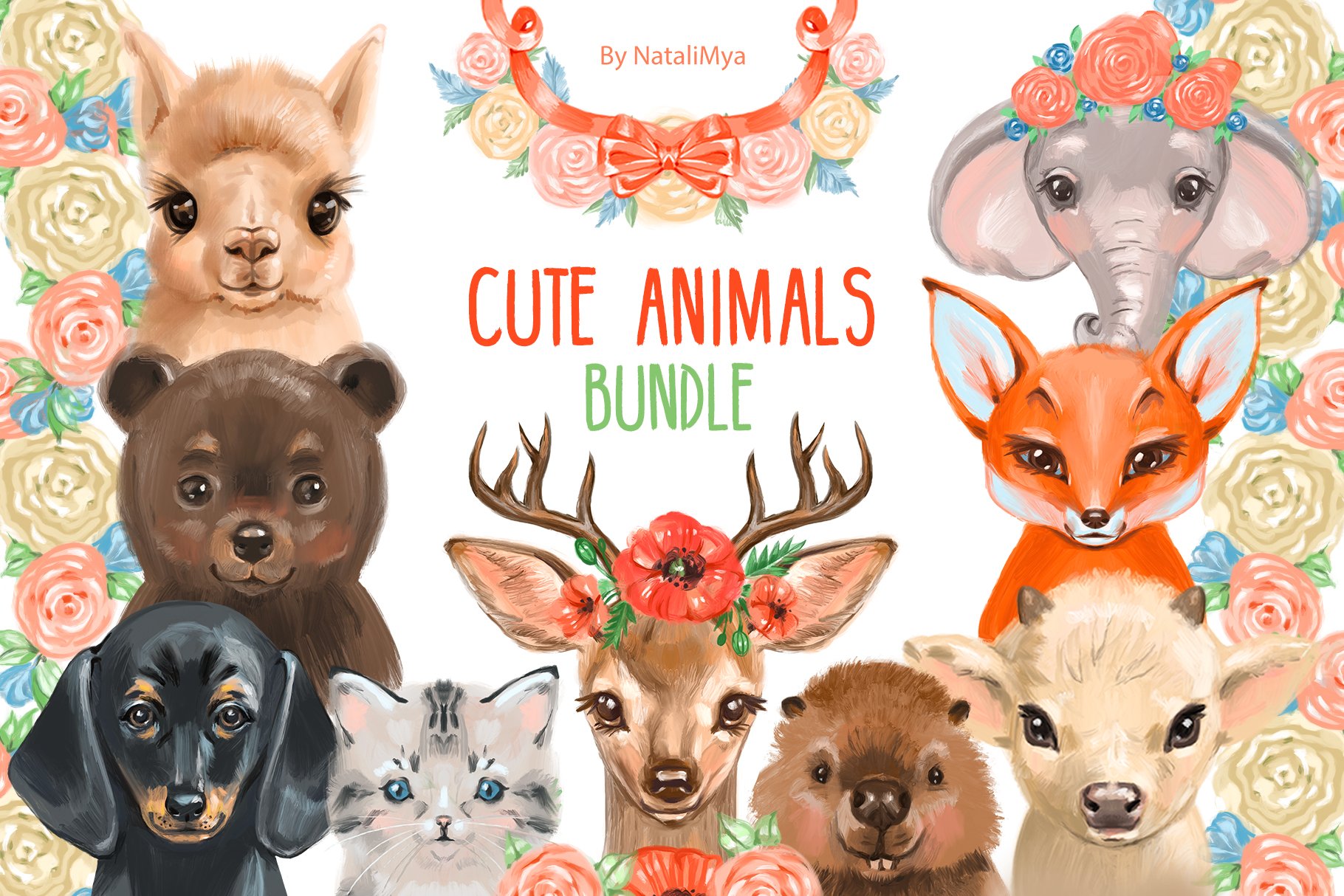 Cute animals BUNDLE cover image.