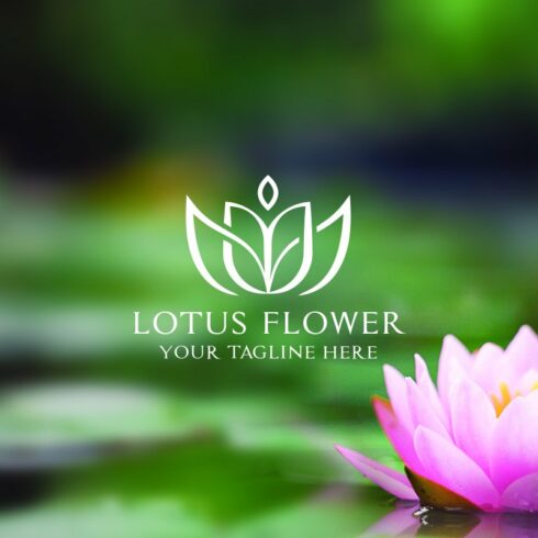 Lotus Flower Logo Template cover image.