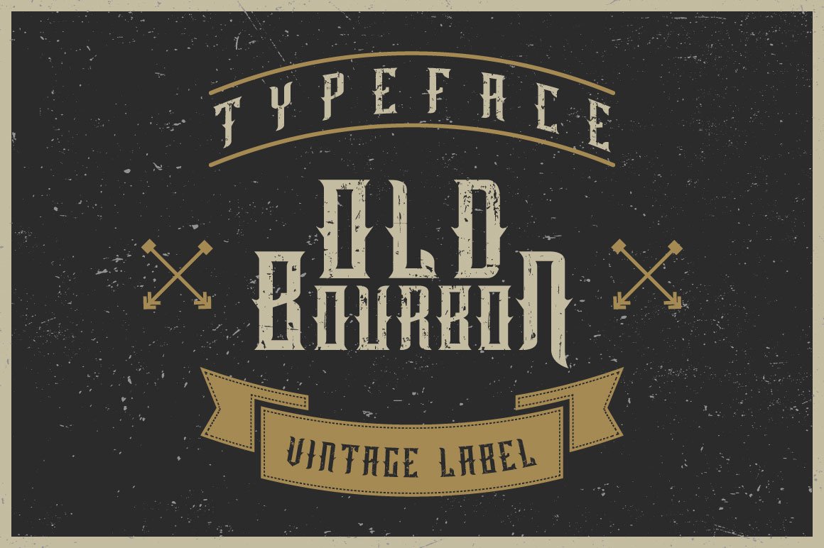 Old Bourbon label font cover image.