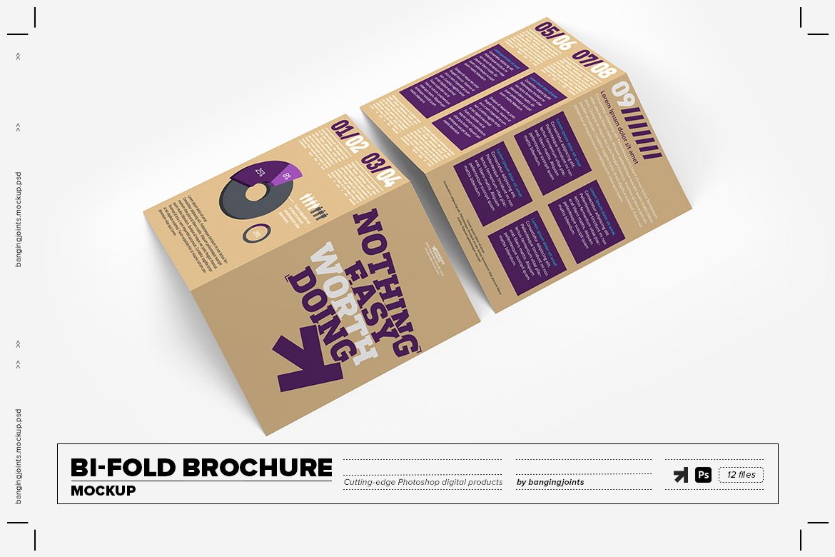 Bi-fold Brochure Mockup Pack cover image.